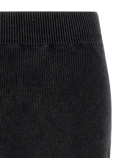 Alexander Wang Black Cotton Long Skirt