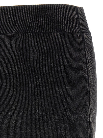 Alexander Wang Black Cotton Long Skirt