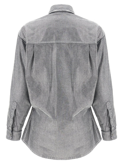 Darkpark Silver Cotton Blouse