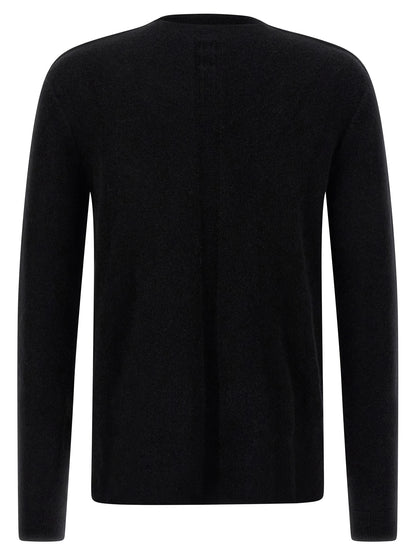 Rick Owens Black Wool Cardigan