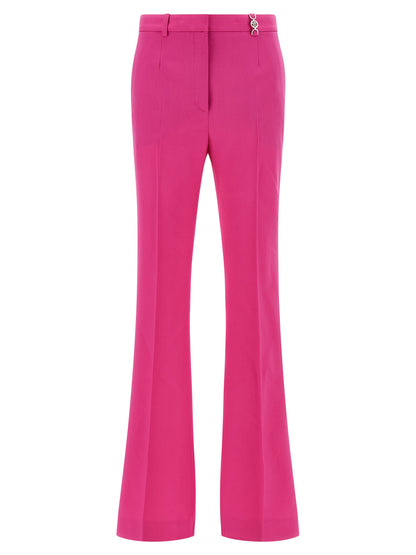 Versace Fuchsia Virgin Wool Flared Pants