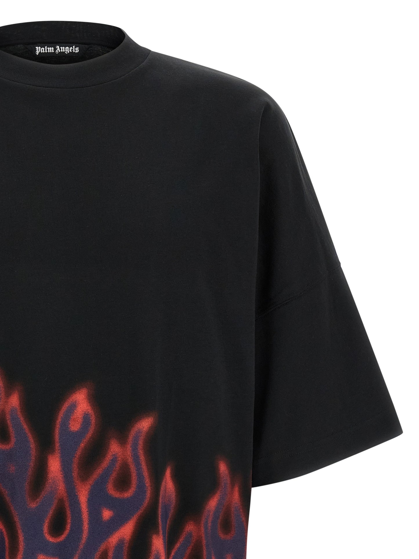Palm Angels Black Cotton T-Shirt