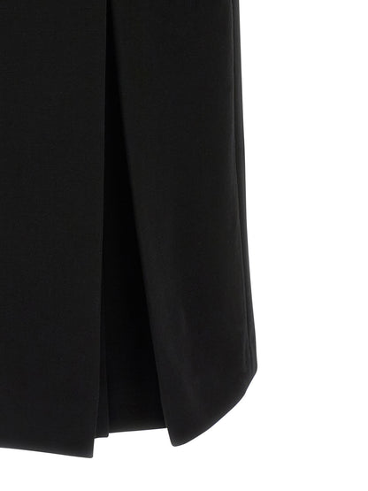 Ermanno Scervino Black Viscose Midi Dress