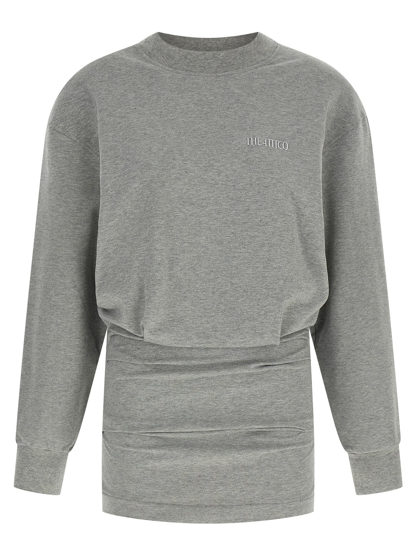 The Attico Gray Cotton Short Dress