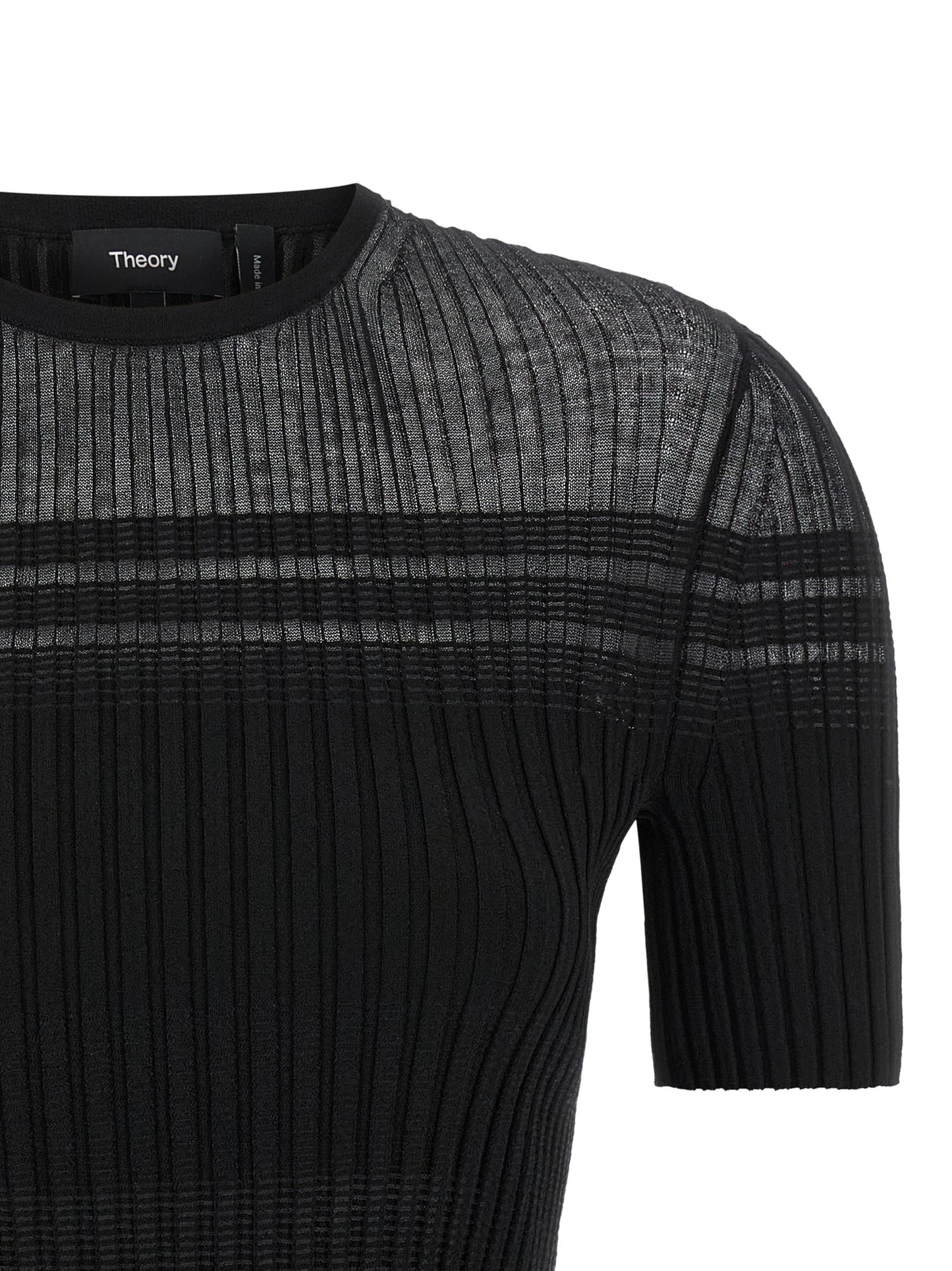 Theory Black Viscose T-Shirt