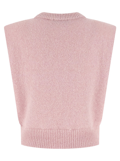 ROTATE BIRGER CHRISTENSEN Multicolor Wool Sleeveless Jacket