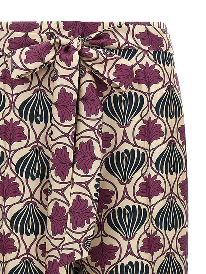 Max Mara Purple Silk Casual Pants