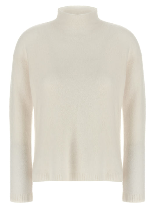 Cardigan by Max Mara for women in polyamide & cashmere white features a dramatic silhouette, showcasing a sophisticated and dramatic long-sleeve detail for a timeless, premium look.