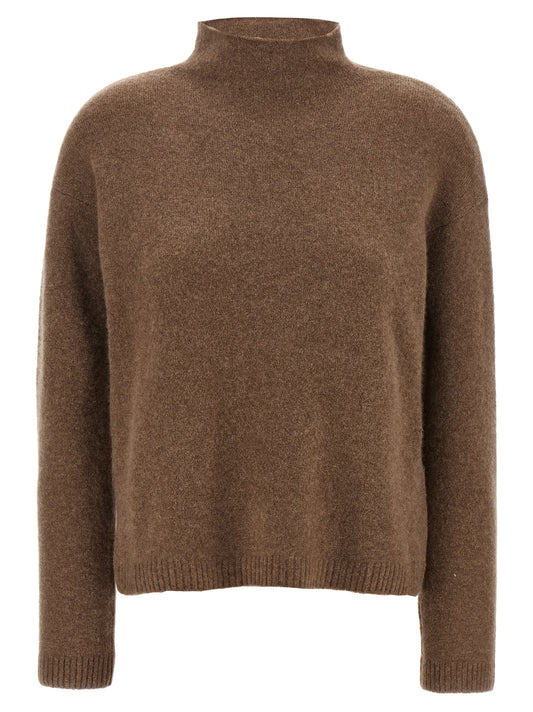 Cardigan by Max Mara for women in polyamide & cashmere brown showcases a captivating silhouette, artfully detailed with a captivating long-sleeve and for a truly sophisticated captivating look.