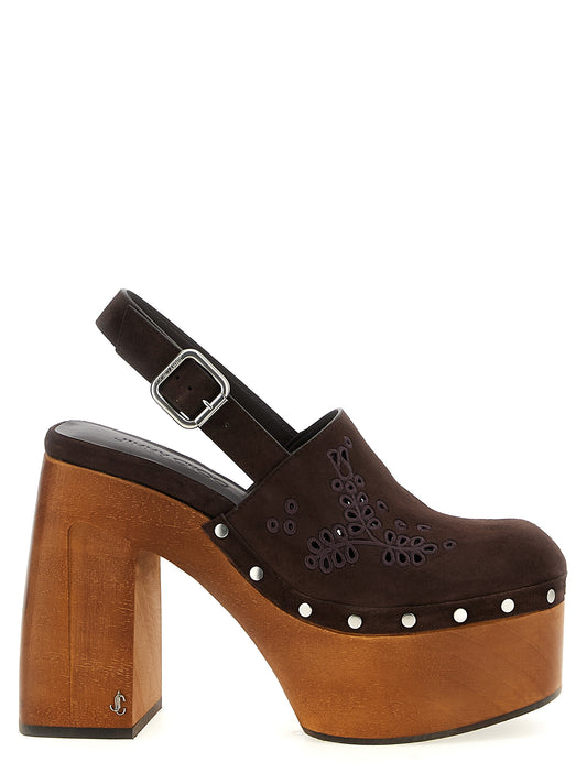 Jimmy Choo Brown Leather High Heel Pumps