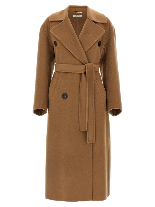 Overcoat by S Max Mara for women in cashmere virgin wool brown features a cosy chic silhouette, artfully detailed with a sophisticated split lapel neckline and premium pockets for a cosy chic finish.