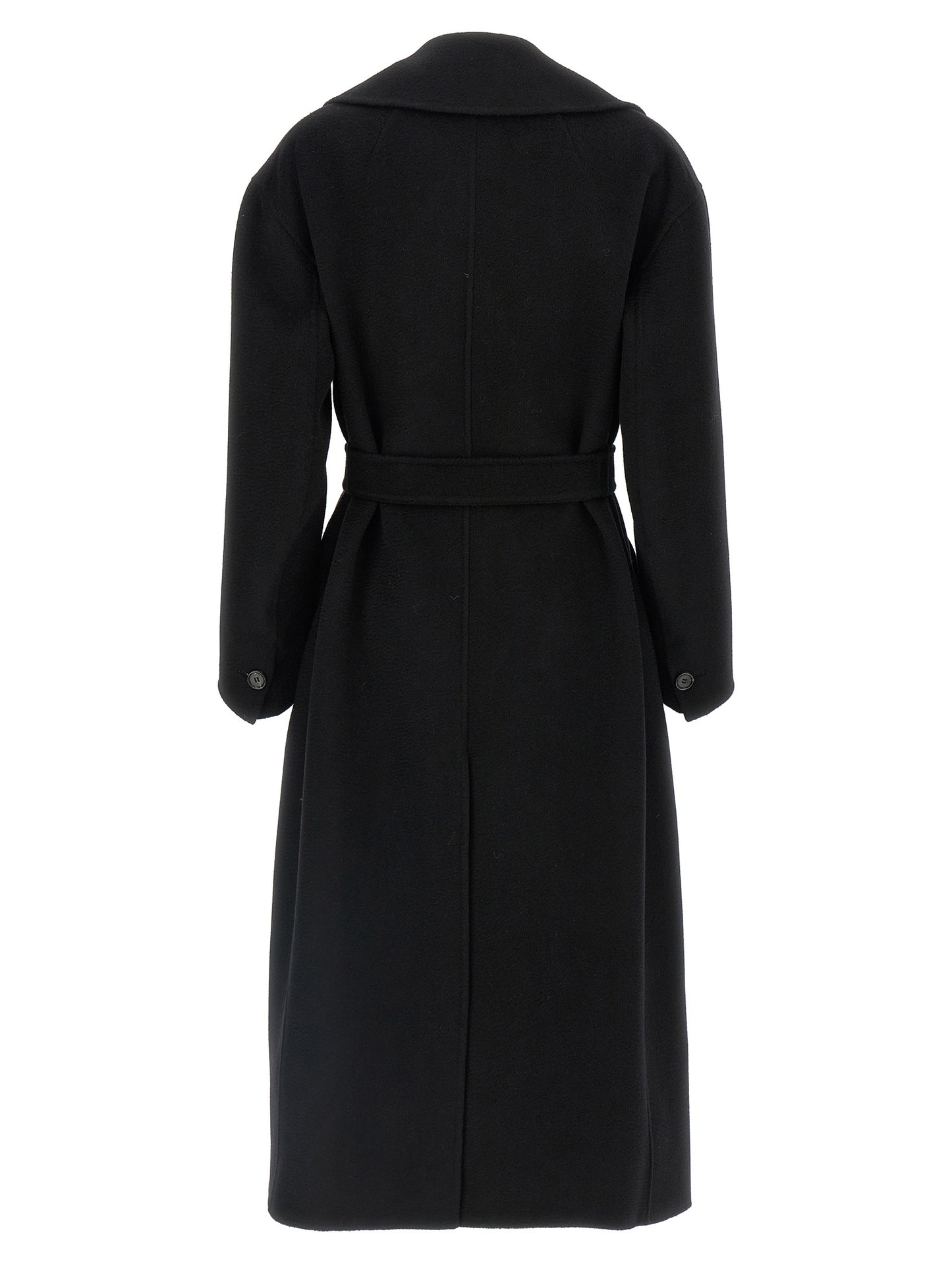 'S Max Mara Black Virgin Wool Coat