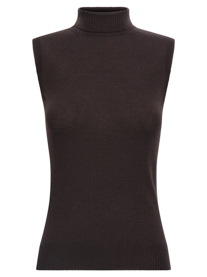 Sportmax Brown Virgin Wool Cardigan