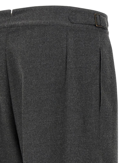 CELLAR DOOR Gray Polyester Casual Pants