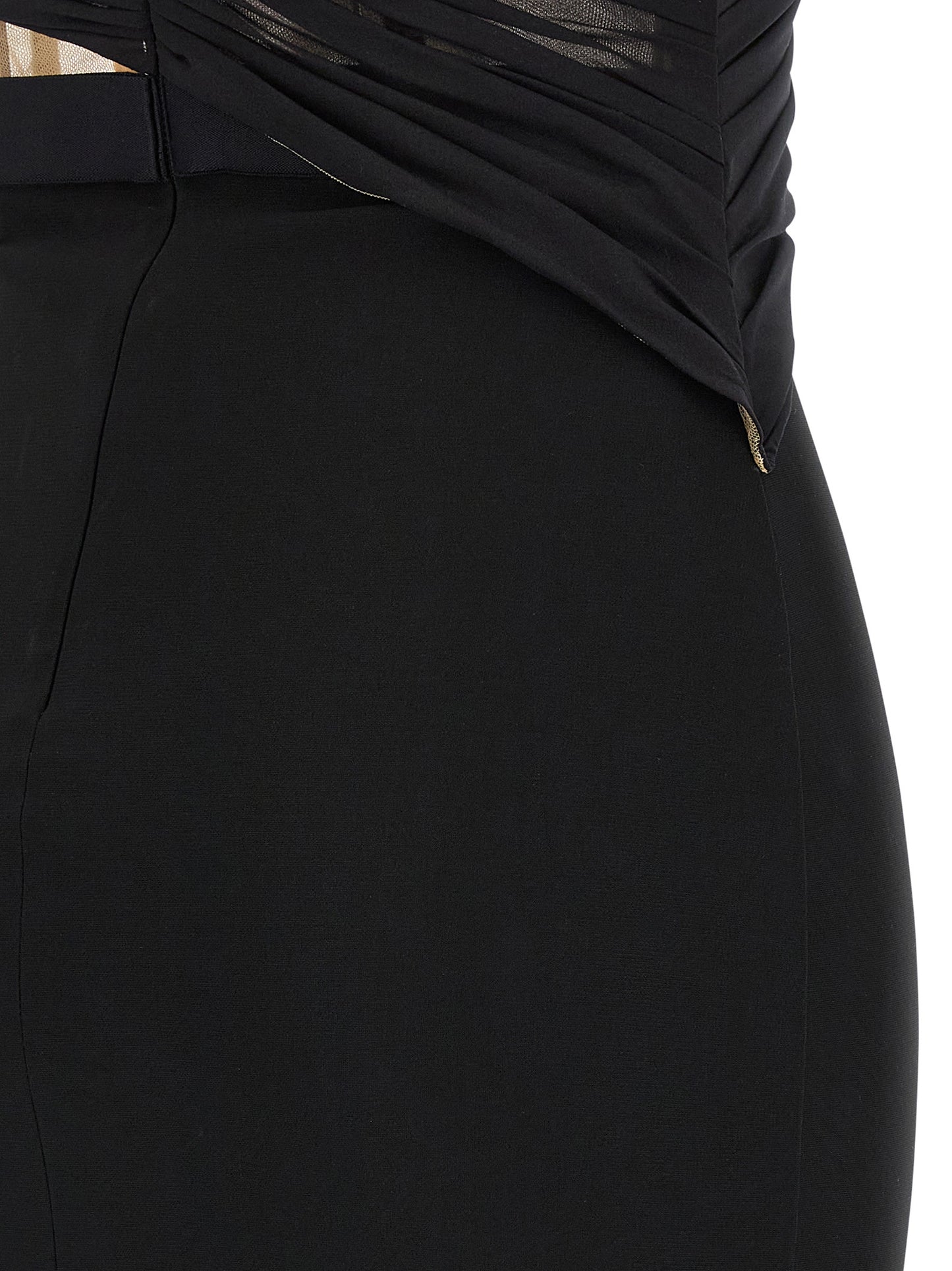 Nensi Dojaka Black Viscose Long Dress
