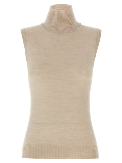 Sportmax Beige Virgin Wool Cardigan