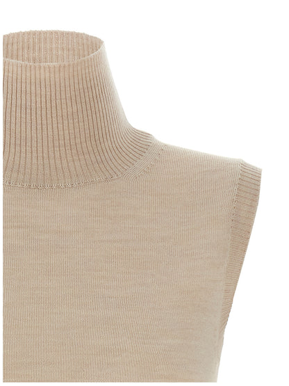 Sportmax Beige Virgin Wool Cardigan