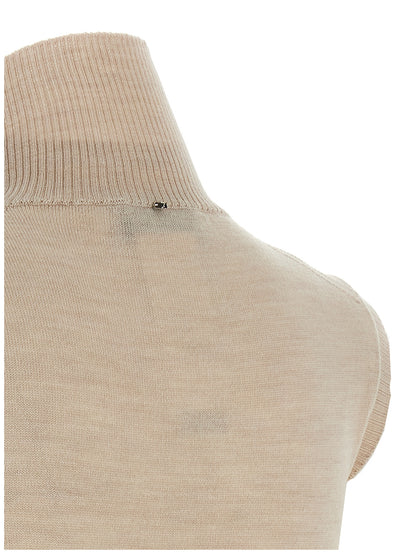 Sportmax Beige Virgin Wool Cardigan