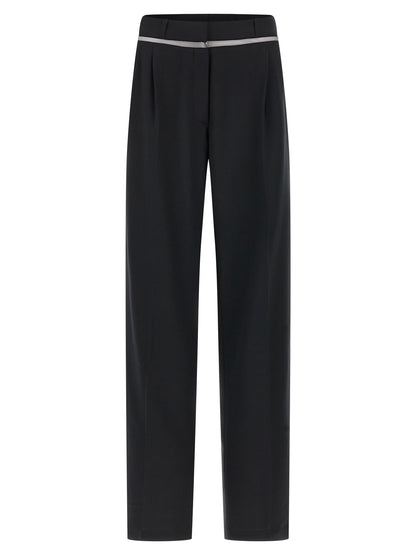 Nensi Dojaka Black Virgin Wool Casual Pants