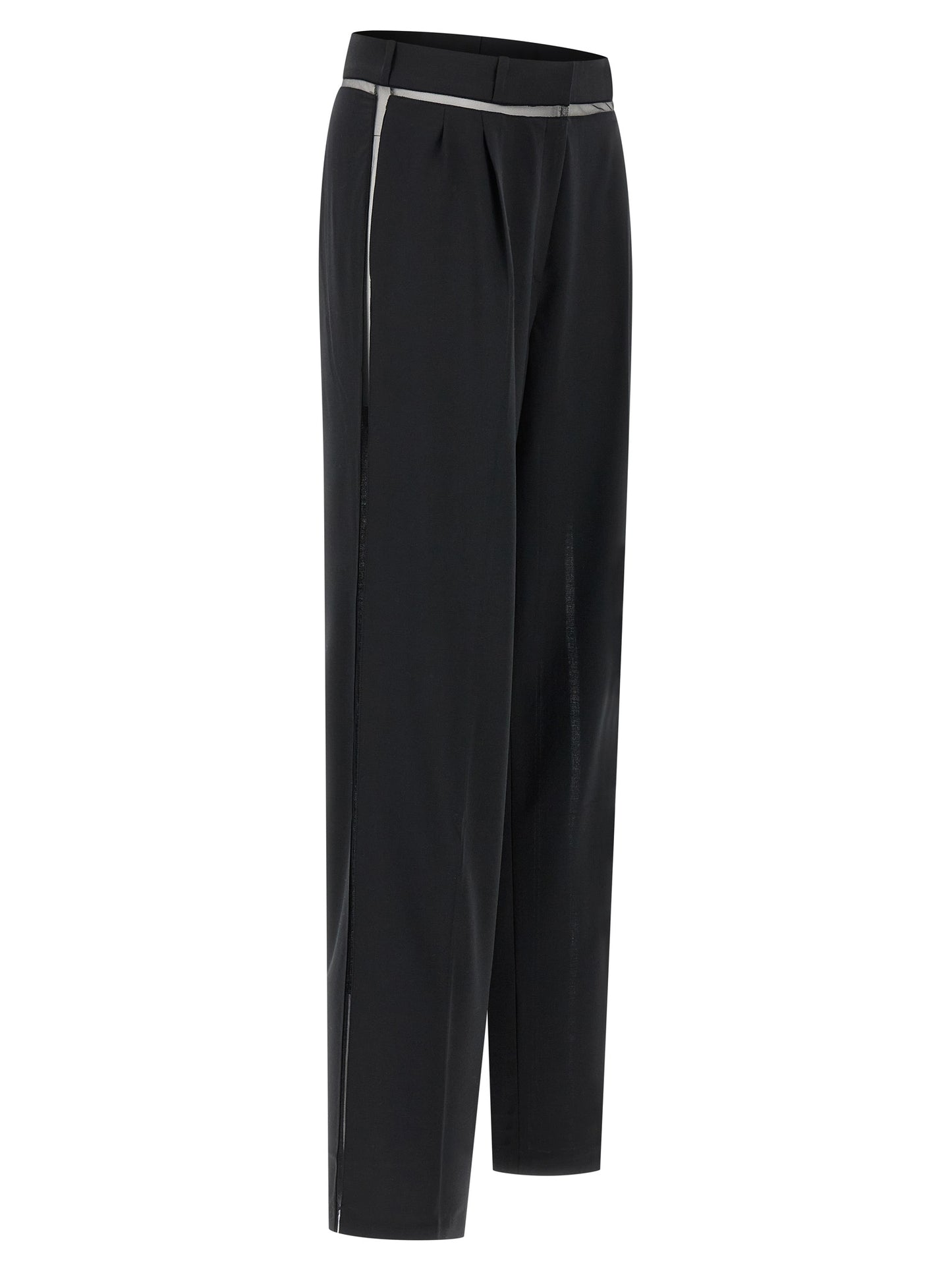 Nensi Dojaka Black Virgin Wool Casual Pants