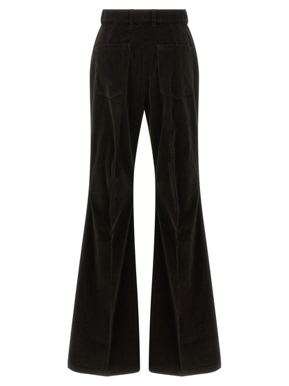 Ferragamo Brown Cotton Flared Pants
