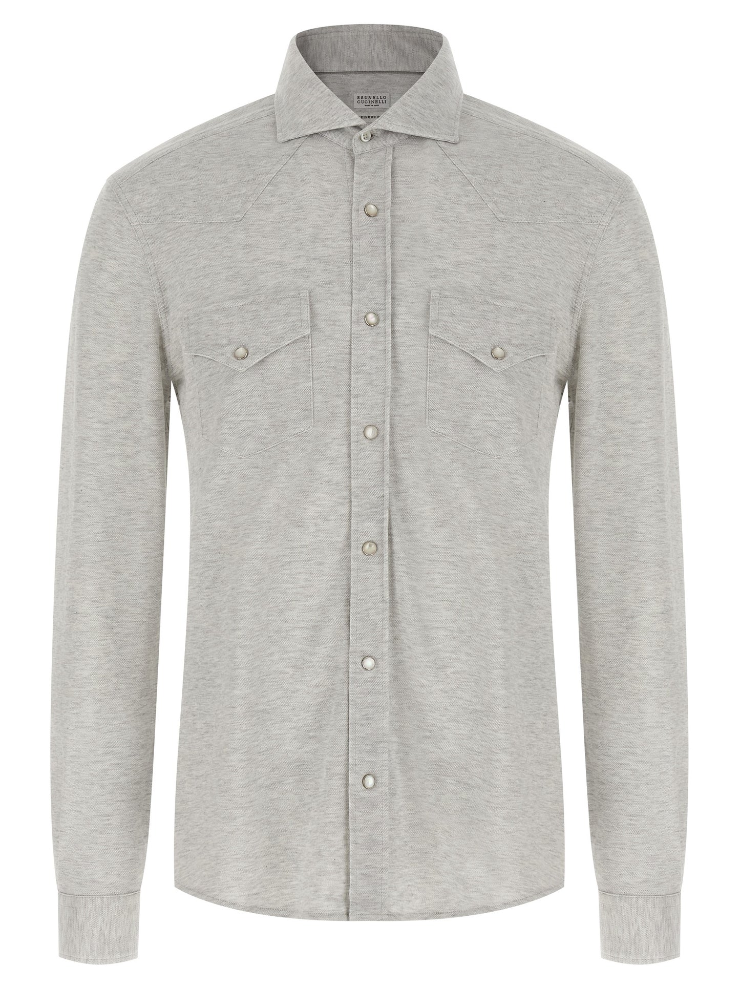 Brunello Cucinelli Gray Cotton Blouse