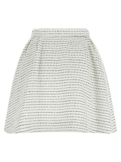 Alessandra Rich White Polyamide Long Skirt