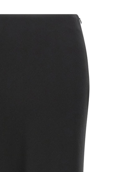 Alessandra Rich Black Virgin Wool Mini Skirt
