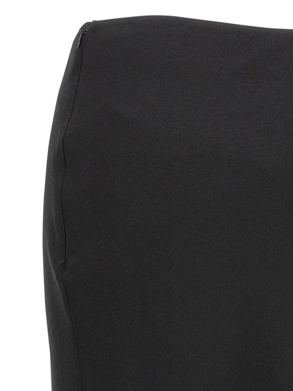 Alessandra Rich Black Virgin Wool Mini Skirt