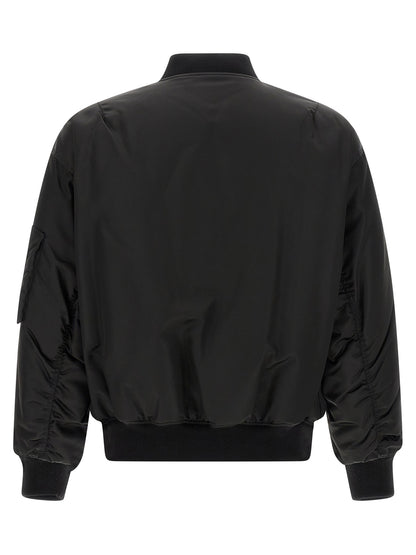 Saint Laurent Black Polyamide Bomber