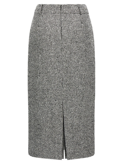Ermanno Scervino Bicolor Wool Midi Skirt