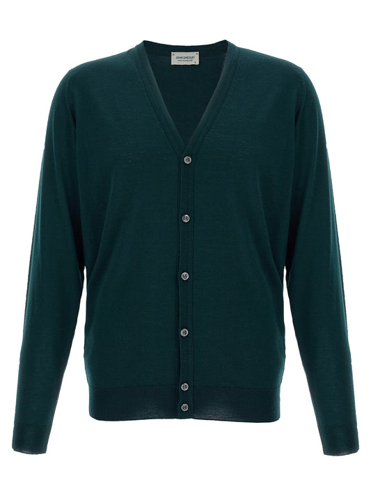 JOHN SMEDLEY Bicolor Merino Wool Cardigan