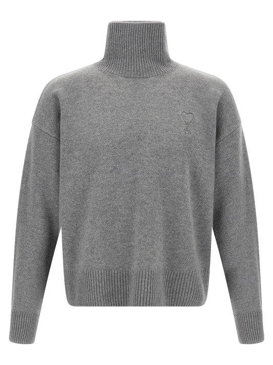 Ami Paris Gray Wool Cardigan