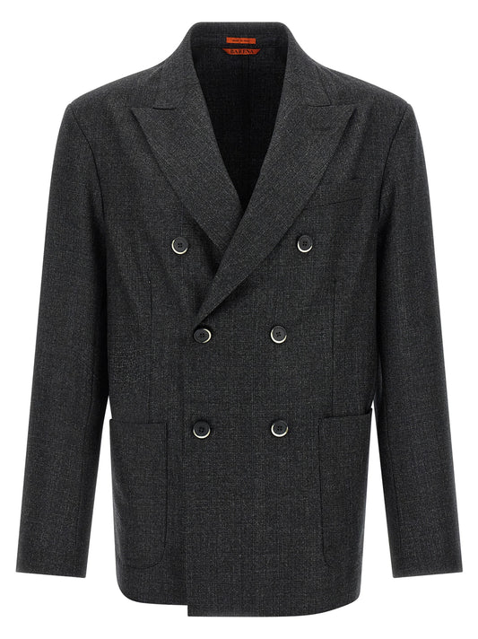 BARENA Gray Virgin Wool Blazer