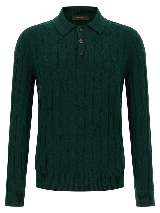 ZANONE Bicolor Virgin Wool Polo Shirt