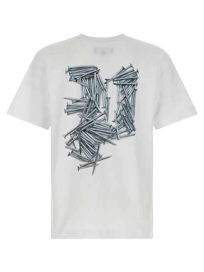 PURPLE White Cotton T-Shirt