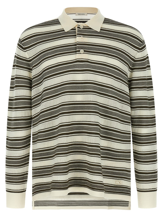 WALES BONNER Multicolor Wool Polo Shirt