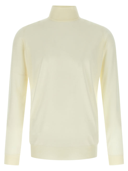 JOHN SMEDLEY Black Merino Wool Cardigan