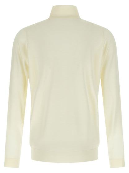 JOHN SMEDLEY Black Merino Wool Cardigan