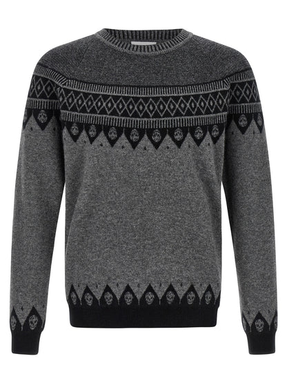 Alexander McQueen Gray Wool Cardigan