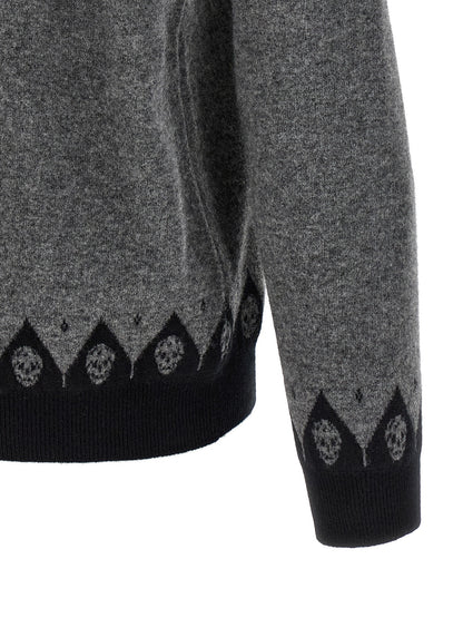 Alexander McQueen Gray Wool Cardigan
