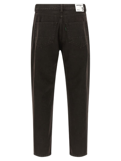 Department 5 Black Cotton Tapered Jeans