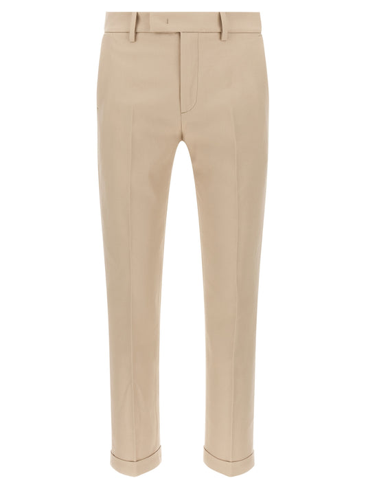Chinos Pants by Department 5 for men in cotton beige features an contemporary silhouette, showcasing a sophisticated straight-leg and long with a refined low rise for a truly contemporary aesthetic.