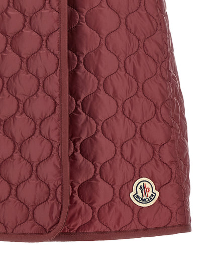 Moncler Bordeaux Polyamide Long Skirt