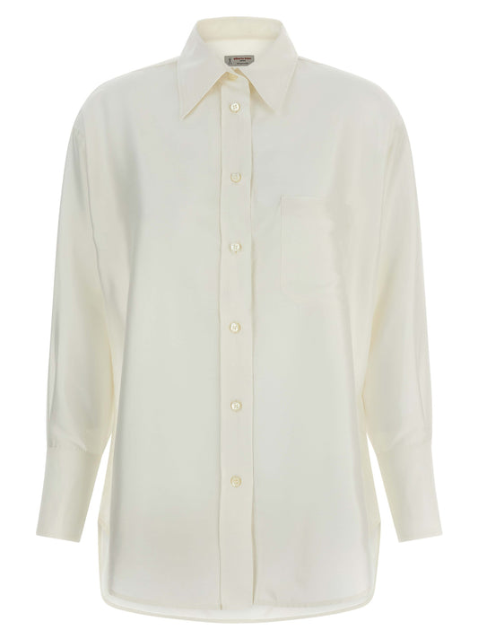 Alberto Biani White Silk Blouse