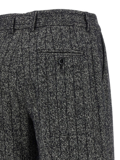 Dolce & Gabbana Bicolor Virgin Wool Casual Pants