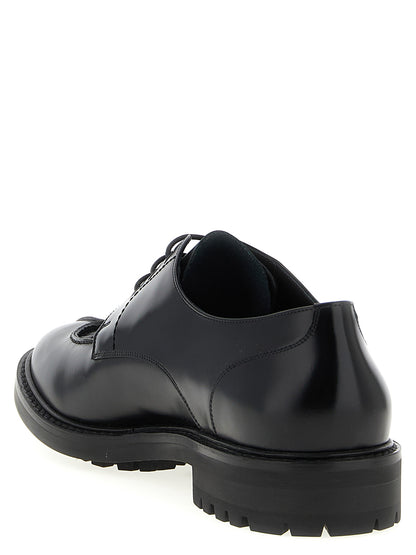 Saint Laurent Black Calfskin Oxfords And Derbies