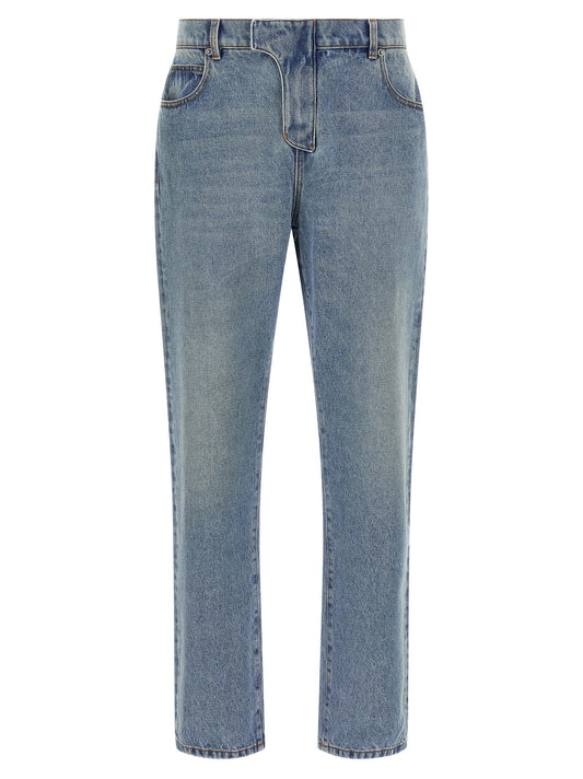 Balmain Blue Cotton Jeans Denim