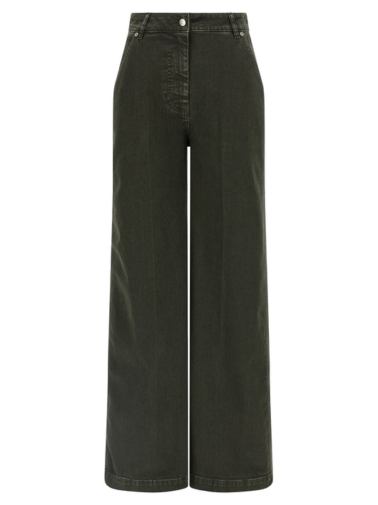 Jeans by NUDE for women in stretch denim cotton black, nude & signature presents a refined pantology silhouette, artfully defined by a refined pantology wide, long, and a sophisticated high rise.