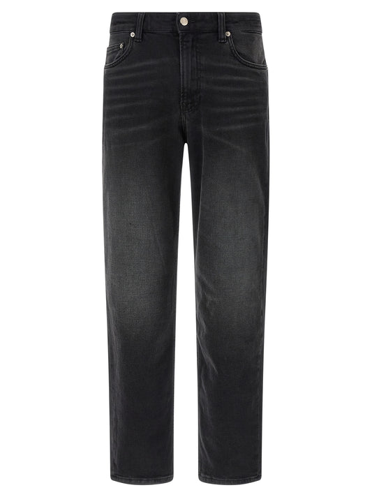 Jeans by Department 5 for men in stretch denim cotton black features an sophisticated and straight-leg with a precise long, creating a sophisticated and sophisticated silhouette.